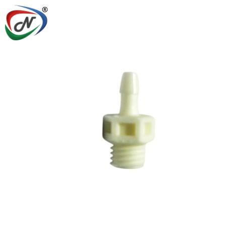 CPC Quick Connect & Disconnect Solutions KS330 Straight Fitting, 1/4-28 UNF X 3/32 HB, White Nylon NSSP003341