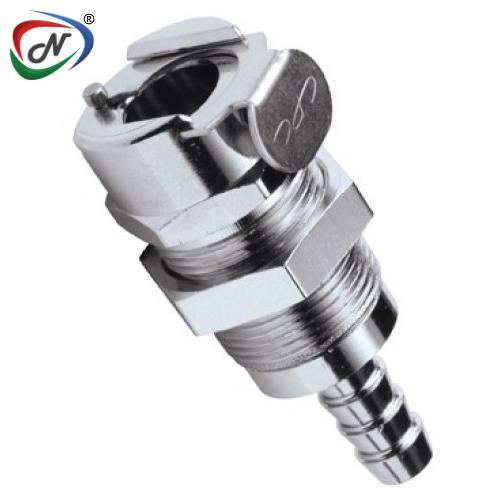 CPC Quick Connect & Disconnect Solutions LC16004NA 1/4 Hose Barb Non-Valved Panel Mount Chrome-plated Brass Coupling Body Nut Assembled NSSP005784