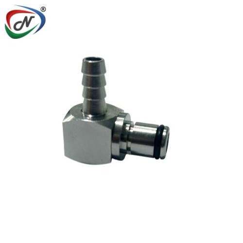CPC Quick Connect & Disconnect Solutions LC23004 1/4 Hose Barb Non-Valved Elbow Chrome-plated Brass Coupling Insert NSSP003420