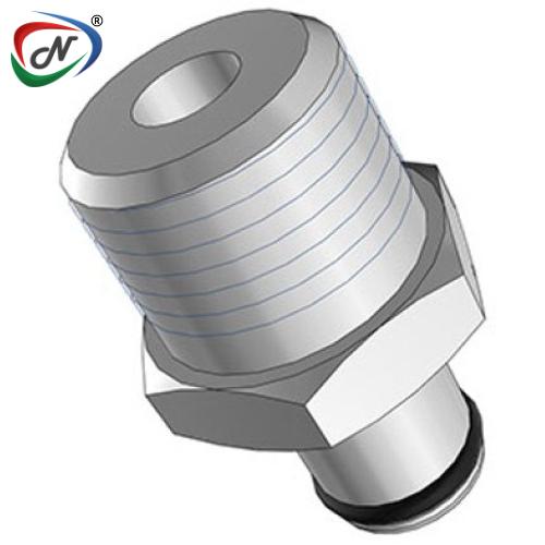 CPC Quick Connect & Disconnect Solutions LC24006 3/8 NPT Non-Valved Chrome-plated Brass Coupling Insert NSSP005801