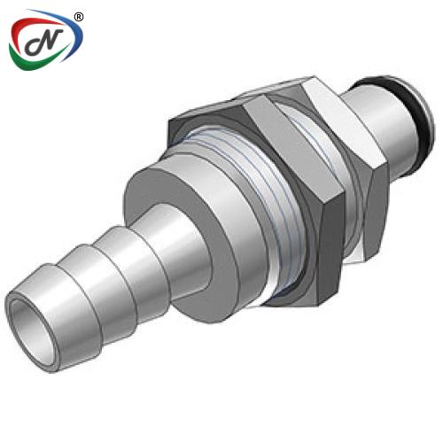 CPC Quick Connect & Disconnect Solutions LC42005 5/16 Hose Barb Non-Valved Panel Mount Chrome-plated Brass Coupling Insert NSSP005809