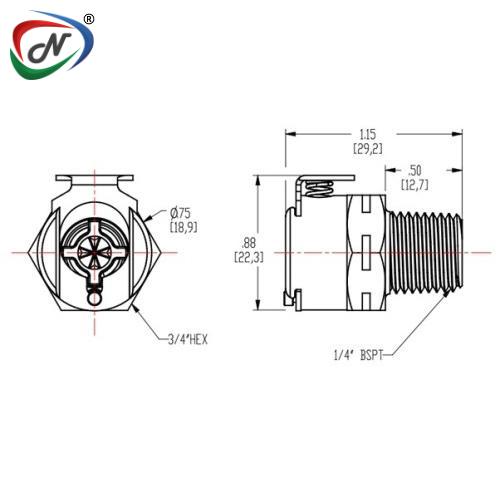 CPC Quick Connect & Disconnect Solutions LCD10004BSPT 1/4 BSPT Valved Coupling Body NSSP003562