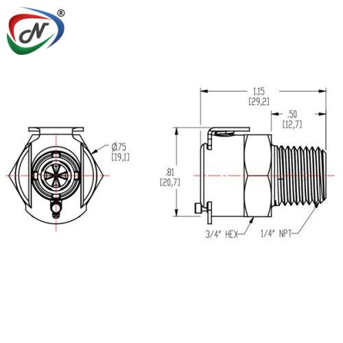 CPC Quick Connect & Disconnect Solutions LCD10004 1/4 NPT Valved Coupling Body NSSP005816
