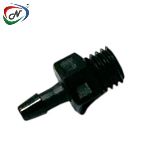 CPC Quick Connect & Disconnect Solutions KS331 Straight Fitting, 1/4-28 UNF X 3/32 HB, Black Nylon NSSP005743