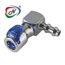 CPC Quick Connect & Disconnect Solutions LQ2D3304LBLU 1/4 Hose Barb Valved Elbow Body - Blue NSSP006105