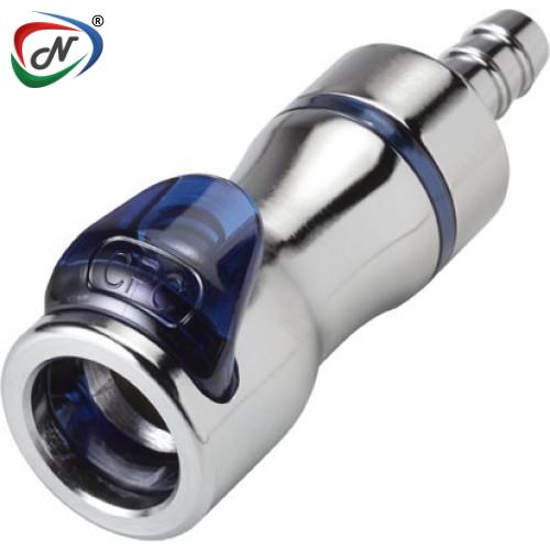 CPC Quick Connect & Disconnect Solutions LQ4D17006BLUV 3/8 HB Valved In-Line Body - Blue, FKM Seal NSSP006275