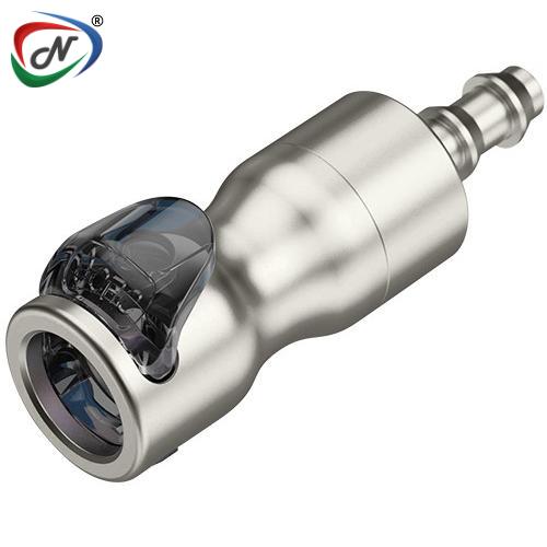 CPC Quick Connect & Disconnect Solutions LQ4SD17004L Everis 1/4" Locking Hose Barb Valved  In-Line Liquid Cooling Coupling Body NSSP006422