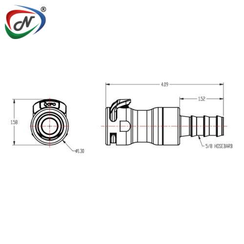 CPC Quick Connect & Disconnect Solutions LQ8D17010L 5/8 Locking Hose Barb Body Assembly NSSP006518