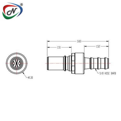 CPC Quick Connect & Disconnect Solutions LQ8D22010L 5/8 Locking Hose Barb Insert Assembly NSSP006519