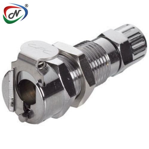 CPC Quick Connect & Disconnect Solutions MC1204NA 1/4 PTF Non-Valved Panel Mount Chrome-plated Brass Coupling Body Nut Assembled NSSP006533