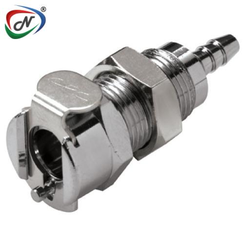 CPC Quick Connect & Disconnect Solutions MC1602 1/8 Hose Barb Non-Valved Panel Mount Chrome-plated Brass Coupling Body NSSP006540