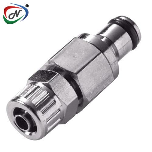 CPC Quick Connect & Disconnect Solutions MC2004NA 1/4 PTF Non-Valved In-Line Chrome plated Brass Coupling Insert Nut Assembled NSSP006591