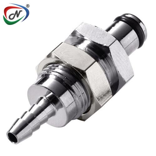 CPC Quick Connect & Disconnect Solutions MC4202NA 1/8 Hose Barb Non-Valved Panel Mount Chrome-plated Brass Coupling Insert Nut Assembled NSSP006676