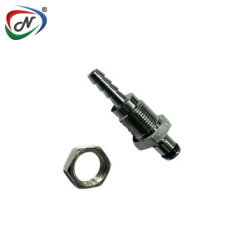 CPC Quick Connect & Disconnect Solutions MC4203  3/16 HOSE BARB NON-VALVED PANEL MOUNT COUPLING INSERT (CHROME PLATED BRASS) NSSP003837