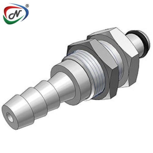 CPC Quick Connect & Disconnect Solutions MC4204NA 1/4 Hose Barb Non-Valved Panel Mount Chrome-plated Brass Coupling Insert Nut Assembled NSSP006678