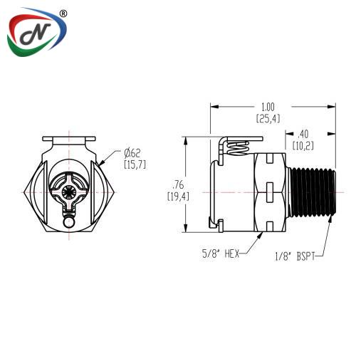 CPC Quick Connect & Disconnect Solutions MCD1002BSPT 1/8 BSPT Valved Chrome-plated Brass Coupling Body NSSP006679