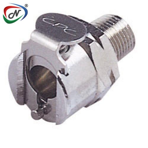 CPC Quick Connect & Disconnect Solutions MCD1002BSPTS 1/8 BSPT Valved Chrome-plated Brass Coupling Body Silicone Seal NSSP006683