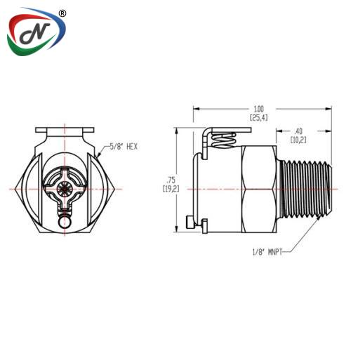CPC Quick Connect & Disconnect Solutions MCD1002K2 1/8 NPT Valved Chrome-plated Brass Coupling Body - Yellow NSSP006688