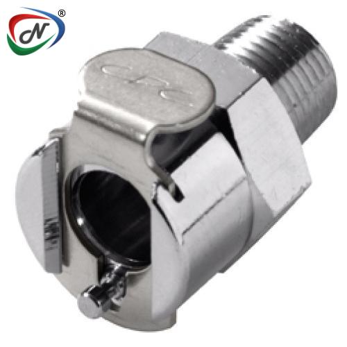 CPC Quick Connect & Disconnect Solutions MCD1002SV 1/8 NPT Valved Chrome-plated Brass Coupling Body Stamped FKM Seal NSSP006690
