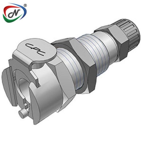 CPC Quick Connect & Disconnect Solutions MCD1204K2 1/4 PTF Valved Panel Mount Chrome plated Brass Coupling Body - Yellow NSSP006736