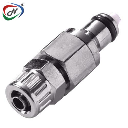 CPC Quick Connect & Disconnect Solutions MCD2004NA 1/4 PTF Valved Chrome-plated Brass Coupling Insert Nut Assembled NSSP006834