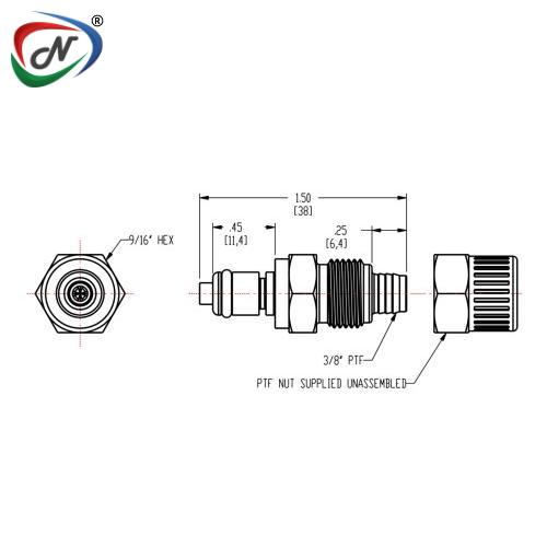 CPC Quick Connect & Disconnect Solutions MCD2006 3/8 PTF Valved In-Line Chrome-plated Brass Coupling Insert NSSP006844