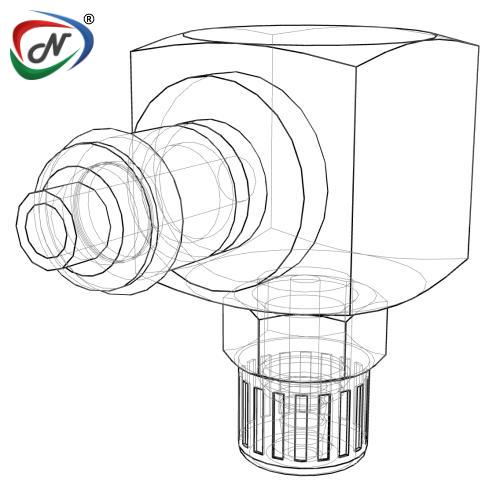 CPC Quick Connect & Disconnect Solutions MCD21025 - 5/32 PTF Valved Elbow Chrome Plated Brass Coupling Insert NSSP003287