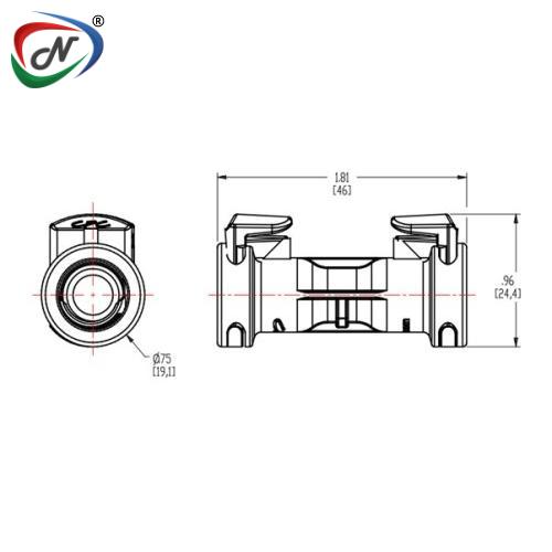 CPC Quick Connect & Disconnect Solutions MPC17C1739 MPC Body X MPC Back-to-Back Body Adapter NSSP008051