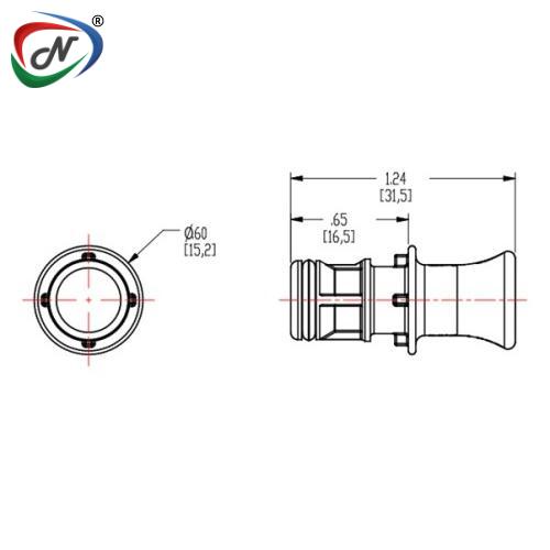 CPC Quick Connect & Disconnect Solutions MPC30039M Class VI Polysulfone Coupling Body  Plug with Class VI Silicone O-Ring NSSP007432
