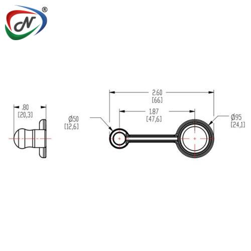 CPC Quick Connect & Disconnect Solutions MPC30L PVC Tethered Coupling Body Plug, Molded Red NSSP007177