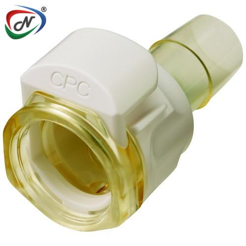 CPC Quick Connect & Disconnect Solutions MPXK17839 1/2 Hose Barb Non-Valved Class VI Polysulfone Coupling Body with Lock NSSP008132