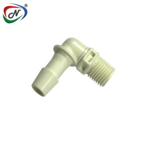 CPC Quick Connect & Disconnect Solutions N8E1230 Elbow Fitting, 1/4 NPT X 3/8 HB, White Nylon NSSP004402