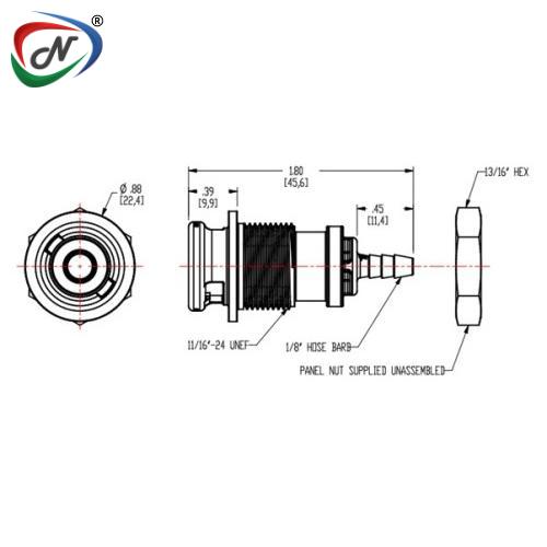 CPC Quick Connect & Disconnect Solutions NS2D160212 1/8 Hose Barb Valved Coupling Body NCPC140