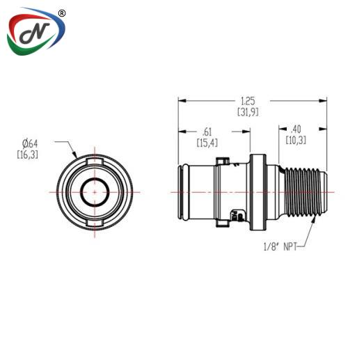 CPC Quick Connect & Disconnect Solutions NS2D240212 1/8 NPT Valved Coupling Insert NCPC147