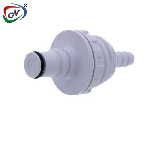 CPC Quick Connect & Disconnect Solutions NS4D4200406 1/4 Hose Barb Valved Panel Mount Coupling Insert NCPC212