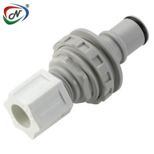 CPC Quick Connect & Disconnect Solutions NS6D10008V  1/2 NPT Valved Molded Grey Polypropylene Coupling Body FKM Seal NSSP007077