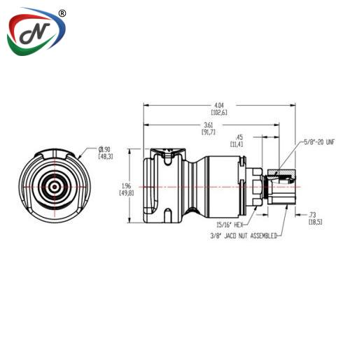 CPC Quick Connect & Disconnect Solutions NSHD13006 3/8 JACO Valved In-Line Molded Grey Polypropylene Coupling Body NSSP007031
