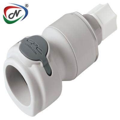  NSHD13006 3/8 JACO Valved In-Line Molded Grey Polypropylene Coupling Body