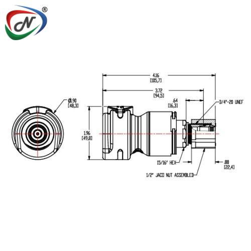 CPC Quick Connect & Disconnect Solutions NSHD13008 1/2 JACO Valved In-Line Coupling Body NCPC165