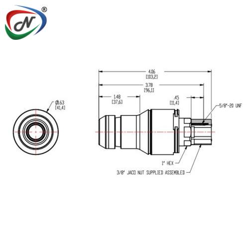 CPC Quick Connect & Disconnect Solutions NSHD20006 3/8 JACO Valved In-Line Molded Grey Polypropylene Coupling Insert NSSP007001
