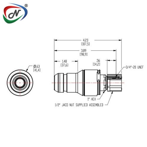 CPC Quick Connect & Disconnect Solutions NSHD20008 1/2 JACO Valved In-Line Coupling Insert NCPC173