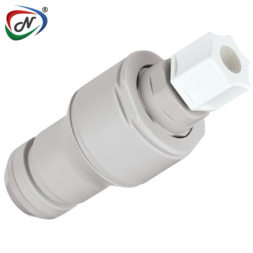CPC Quick Connect & Disconnect Solutions NSHD22006 3/8 Hose Barb Valved In-Line Molded Grey Polypropylene Coupling Insert NSSP006996