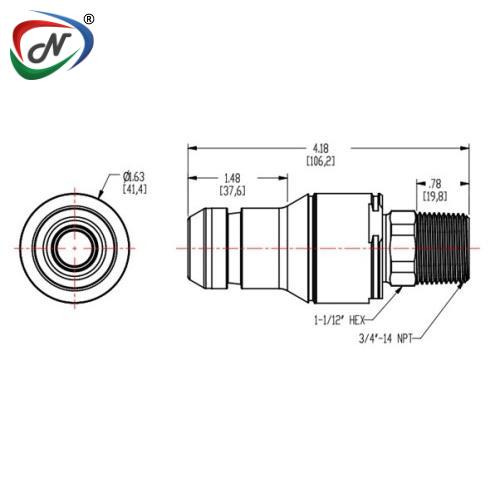 CPC Quick Connect & Disconnect Solutions NSHD24012 3/4 NPT Valved Coupling Insert NCPC179