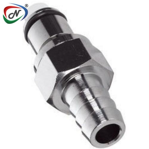 CPC Quick Connect & Disconnect Solutions LCD22006 1/4 Hose Barb Valved Panel Mount Chrome-plated Brass Coupling Body NSSP003209