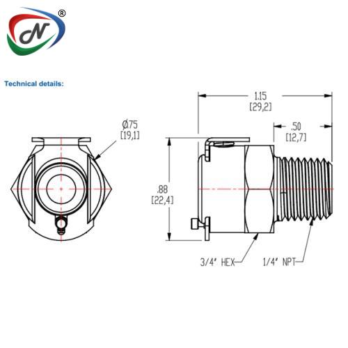 CPC Quick Connect & Disconnect Solutions LC10004 1/4 NPT Non-Valved Coupling Body NSSP003575
