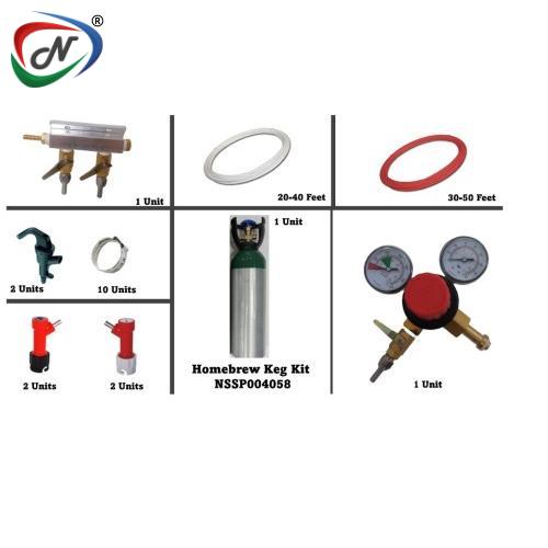 Nespl NESPL Homebrew Kegging Kit 5L CO2 - Double Tap - Pin Lock NSSP004076
