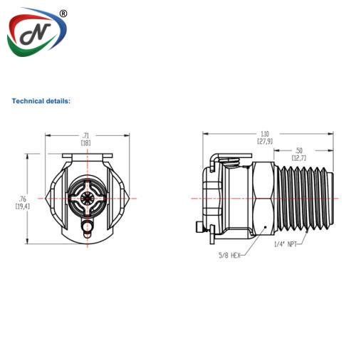 CPC Quick Connect & Disconnect Solutions 12100 1/4 NPT Valved Coupling Body (PMCD1004 NSF) NSSP004216