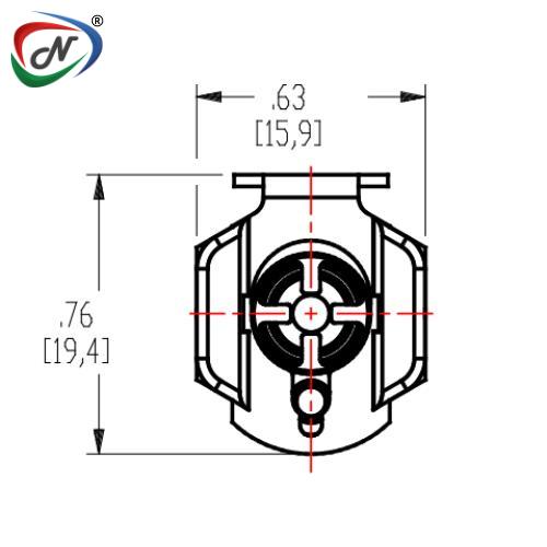 CPC Quick Connect & Disconnect Solutions 12600 1/8 Hose Barb Non-Valved Panel Mount Acetal Coupling Body (PMC1602 NSF) NSSP004233