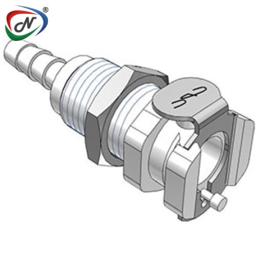 CPC Quick Connect & Disconnect Solutions 9001800 3/16 Hose Barb Valved PaneL Mount Acetal Coupling Body  (PMCD1603 NSF) NSSP004506