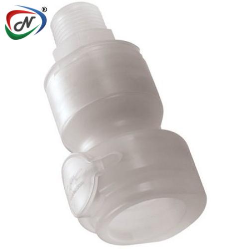 CPC Quick Connect & Disconnect Solutions CQGD06100108 Valved In-Line Polypropylene Coupling 1/2 Flare and FKM (Viton®) O-Ring NSSP004711
